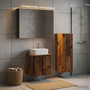 Set di mobili per il bagno 4 pz Legno antico 3407437