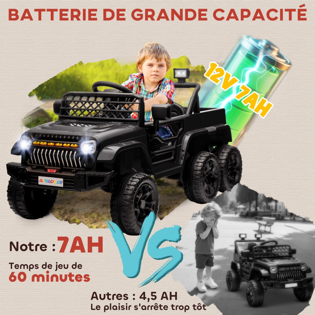 Auto elettrica per bambini ¨C zephmum ¨C 122x62.5x65 cm nero