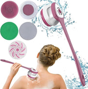 Scopa per il Corpo con 5 Accessori - Maniglia Lunga IP67 Impermeabile - 3 Velocità Scopa per la Spa Doccia Peeling Massage.