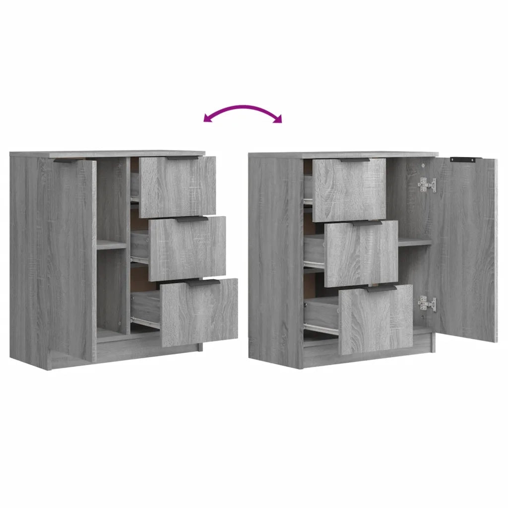 Credenza-Buffet-Armadio da cucina Grigio Sonoma 60x30x70 cm in Legno tecnico 200357