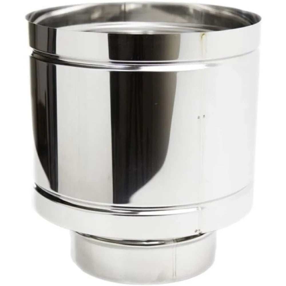 Cappello antivento fumaiolo stufa a pellet acciaio inox d  80 ca