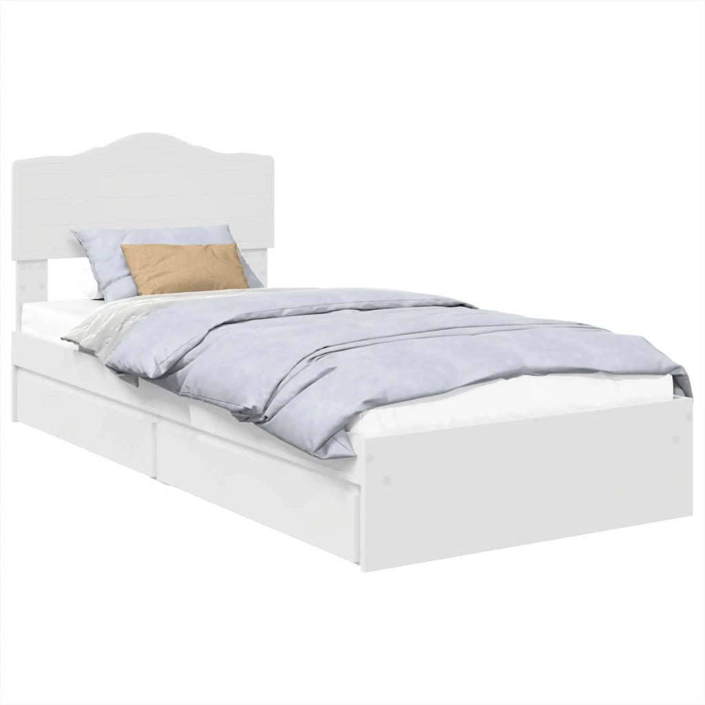 Letto con Contenitore Bianco 90 x 200 cm Legno multistrato 3413131