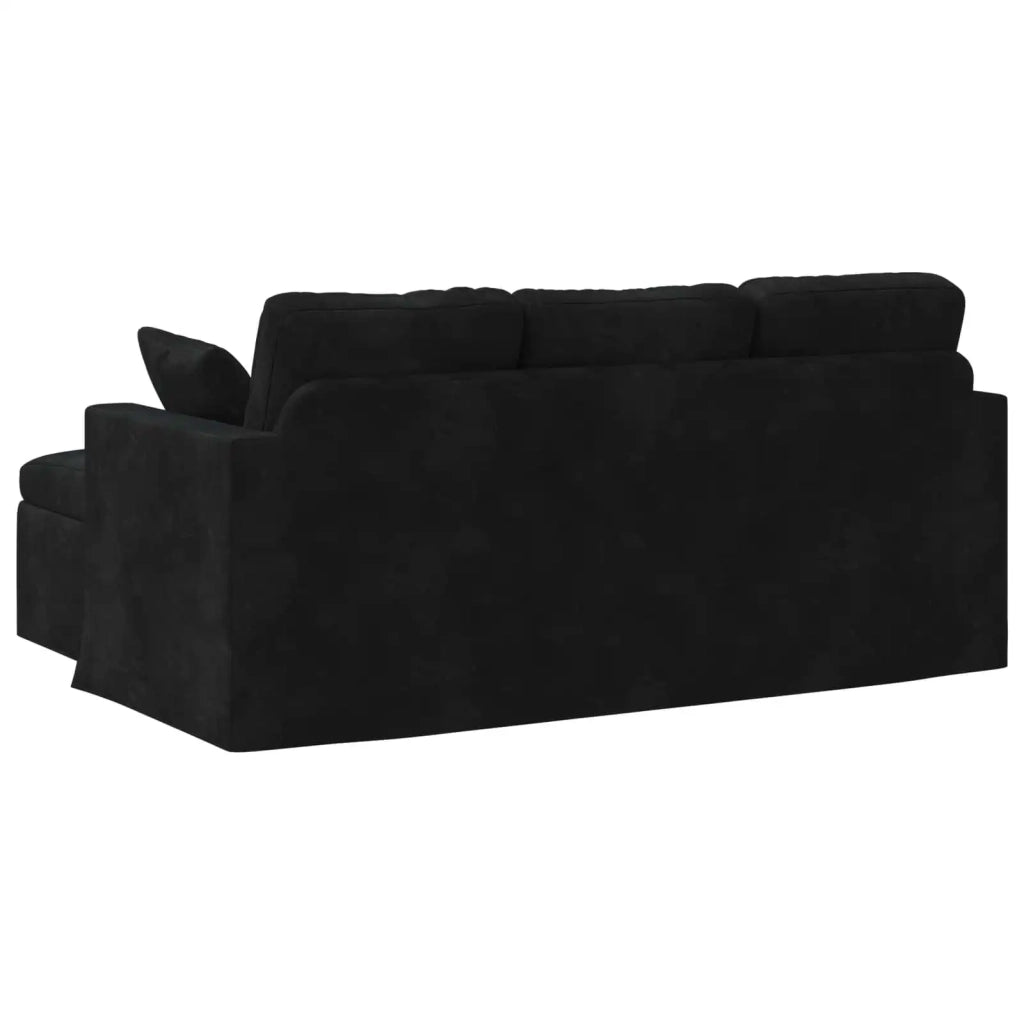 Divano Nero 198 x 134 x 80 cm Velluto