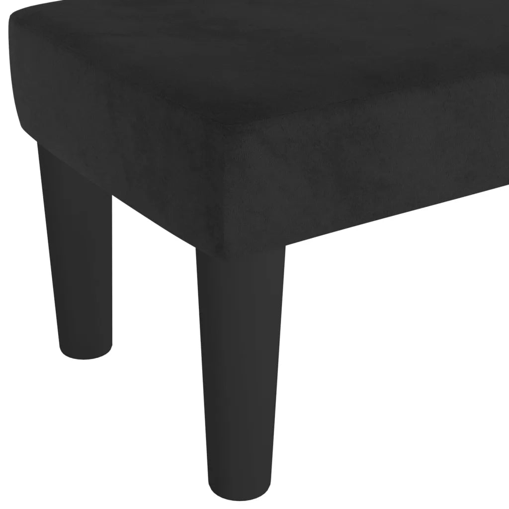 Panca Nera 70x30x30 cm in Velluto CFW5389475