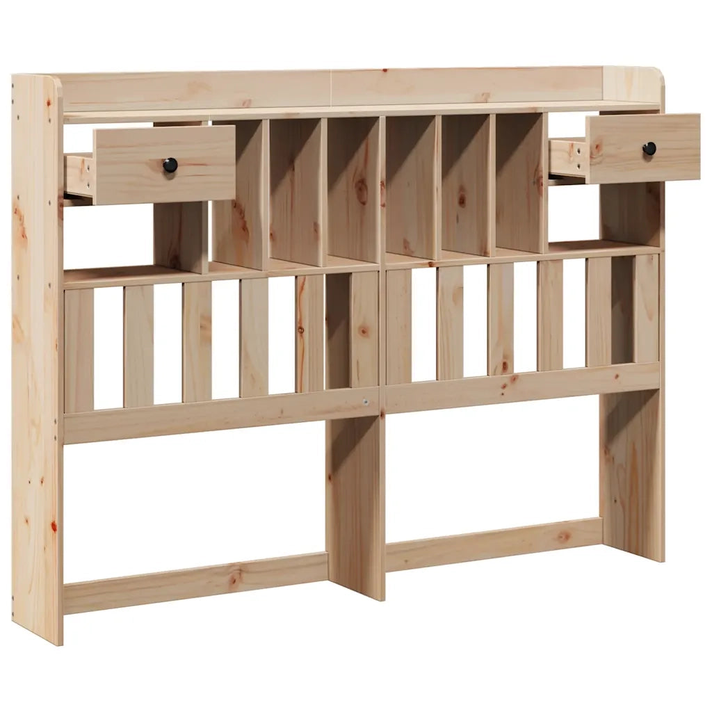 Testiera con Ripiani 140 cm in Legno Massello di Pino 855511