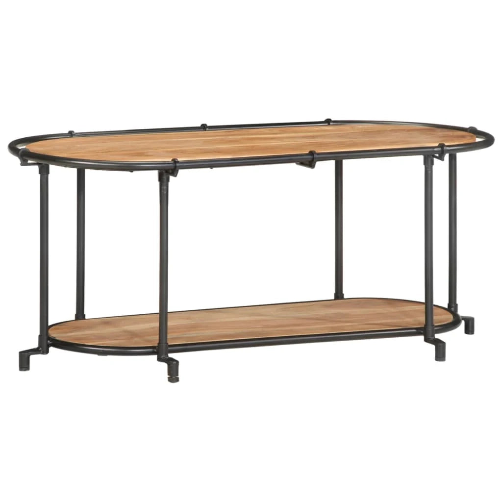 Mobile porta TV con ampio spazio di archiviazione stile industriale 100 x 42 x 40 cm legno massello di acacia marrone 02_0057613