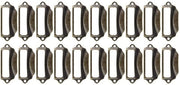 Etichetta Porta Etichette - Maniglia di Acciaio - 20 Pezzi - 90x40mm - Incluso con Viti
