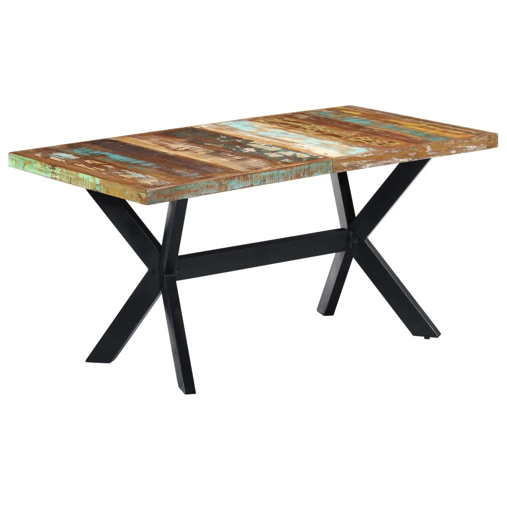 Tavolo da Pranzo 160x80x75 cm in Legno Massello di Recupero cod mxl 13550