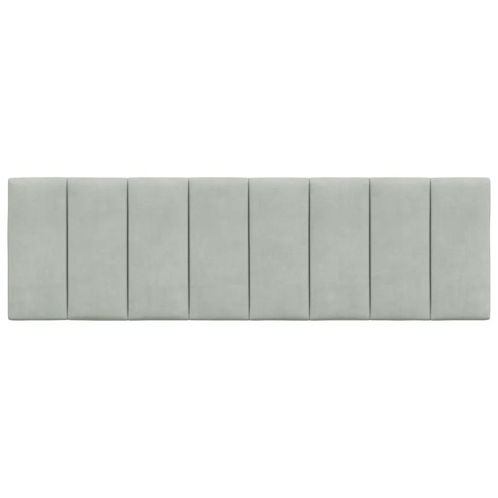 Cuscino Testiera Hanko Grigio Chiaro 160 cm in Velluto CFW1573191