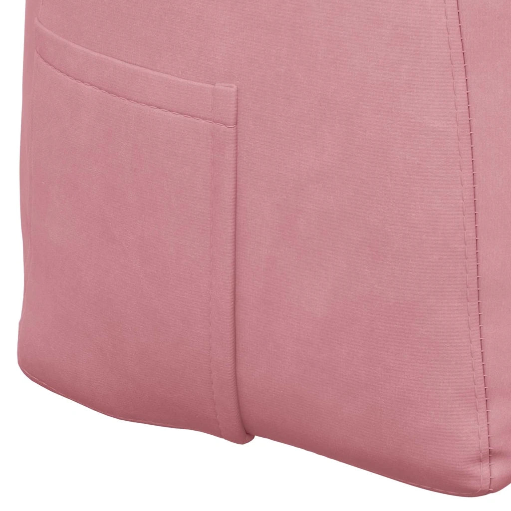Cuscino per Schiena Rosa 100 x 24 x 50 cm Velluto 42014462