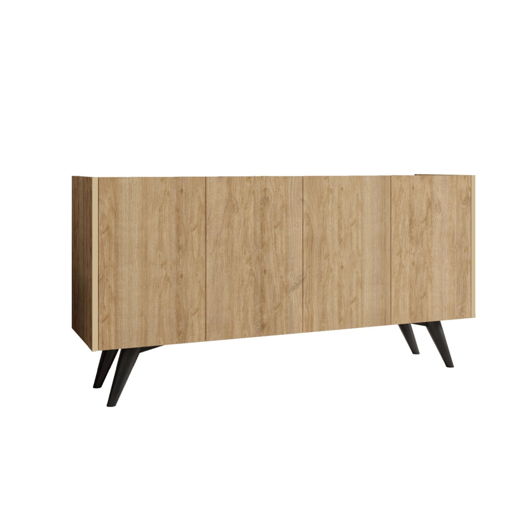 Credenza in legno "Pekin" - 150 x 40 x 76 cm - Marrone