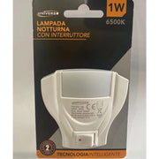 Trade Shop - Lampada Led Luce Notturna Con Interruttore 1 W Luce Fredda 6500k 6lm Ip20 Xyd102 -