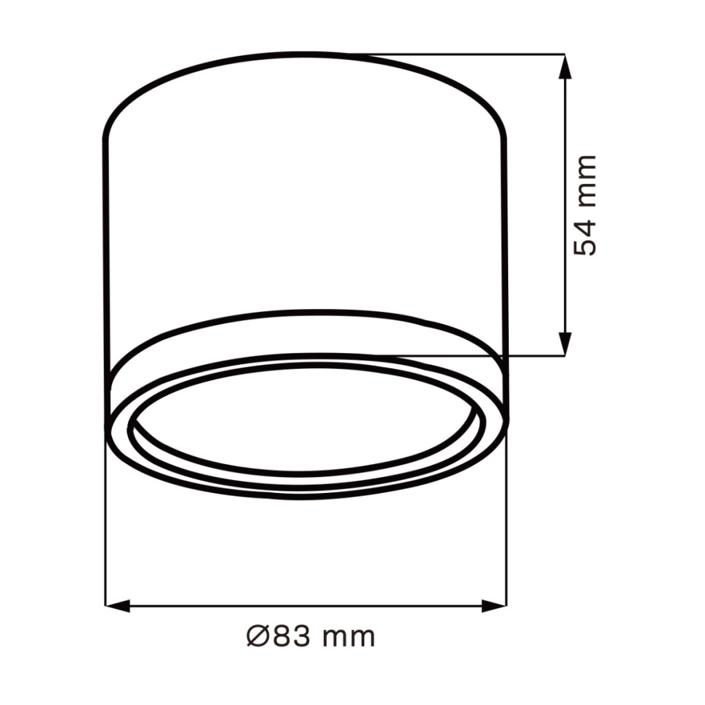 Spot soffitto tondo nero oro Ø8cm GX53 6W Mirella Polux