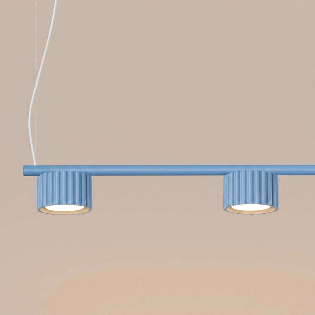 Lampadario AURA 4 azzurro Gx53