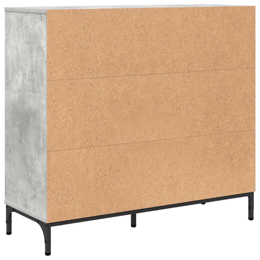 Credenza Grigio cemento 89,5 x 33 x 82 cm Legno multistrato 883457