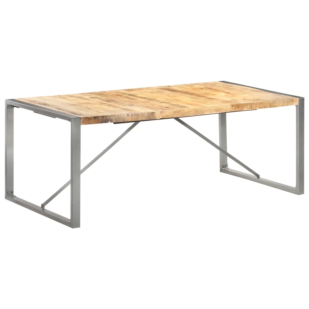 Tavolo da Pranzo 200x100x75cm in Legno Massello di Mango Grezzo cod mxl 29859
