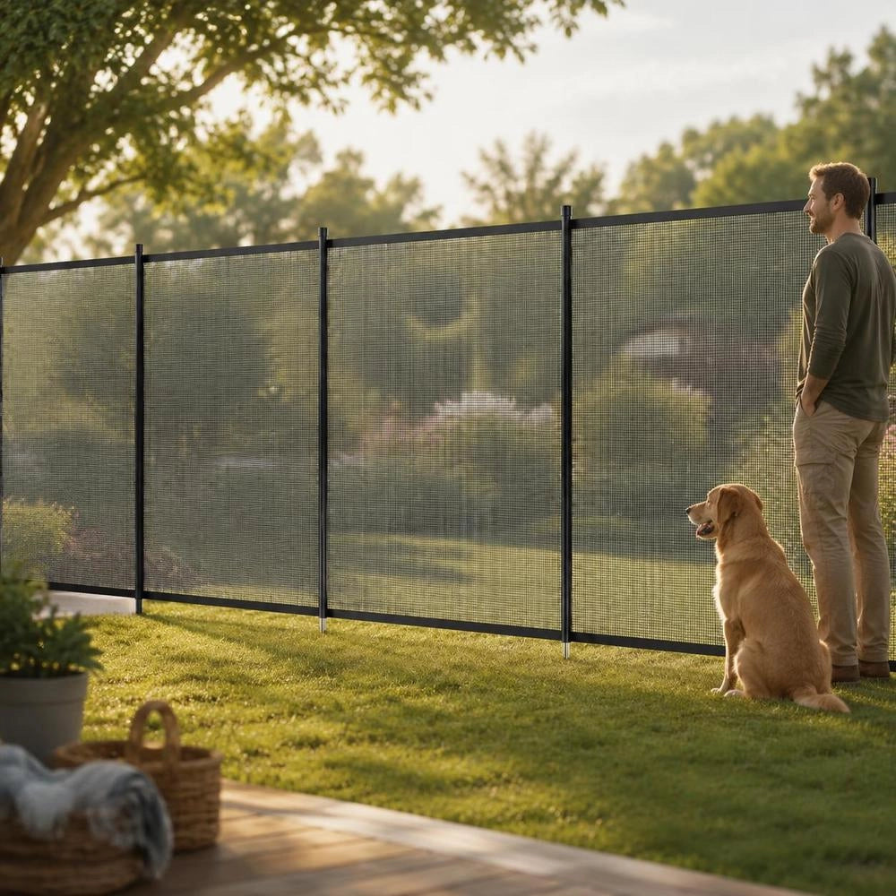 Pool Fence, 1.21 X 3.66 M Removable Child Safety Pool Fence, Easy DIY Installation, Swimming Pool Fence, 340 G Teslin PVC Pool Fence Net, Protects Children And Pets