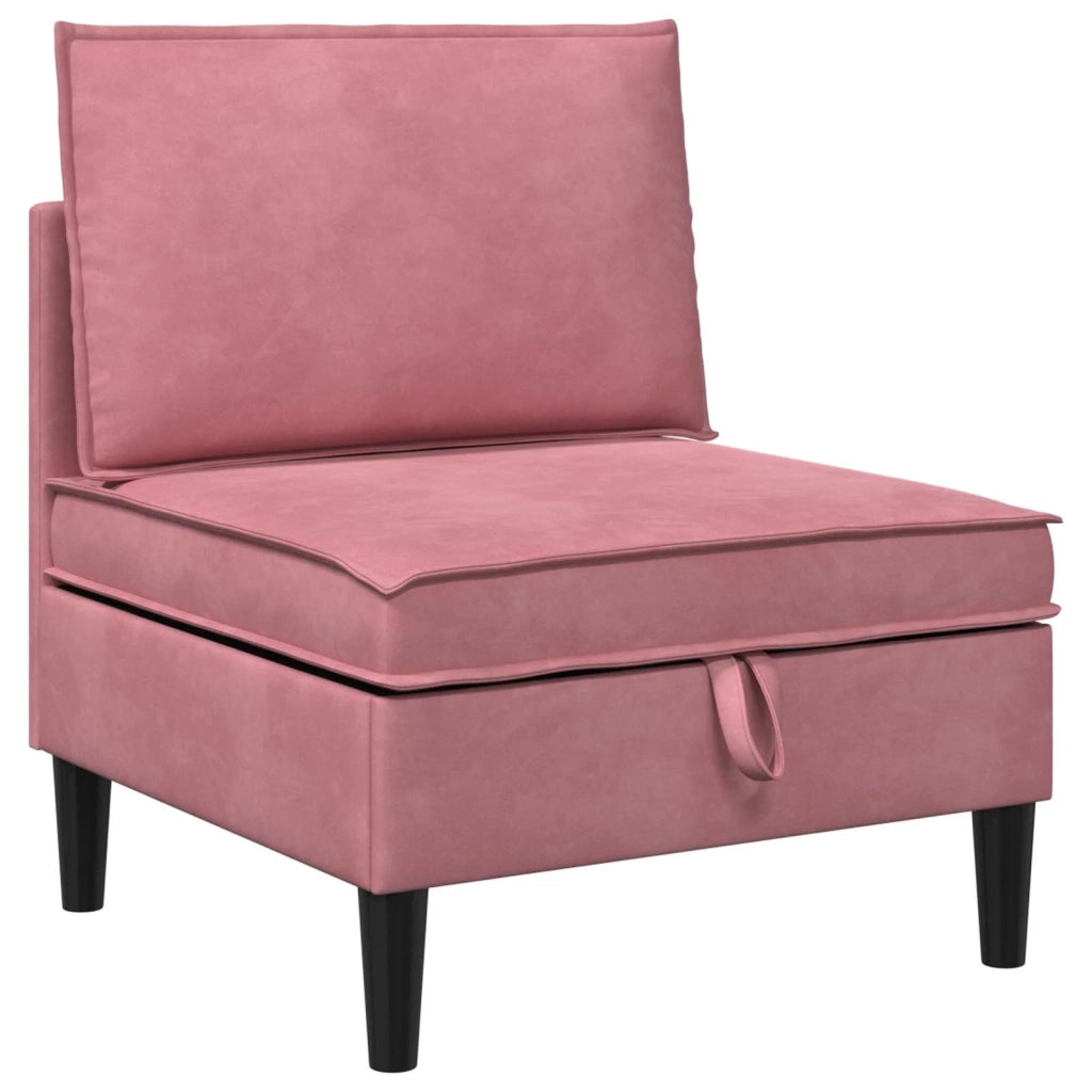 Set di mobili per il soggiorno con cuscino 5 pcs Rosa Velluto
