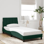 Giroletto senza Materasso Hanko Verde Scuro 90x190 cm in Velluto 3207822
