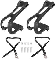 Pedali Antislip con Clip per Bicicletta - 1 Set - Clip Pedali - Cinture - Sostegno Duraturo - Sicuro e Comodo da Guidare - Clip per Pedali