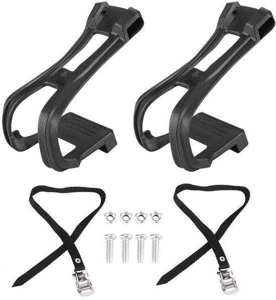 Pedali Antislip con Clip per Bicicletta - 1 Set - Clip Pedali - Cinture - Sostegno Duraturo - Sicuro e Comodo da Guidare - Clip per Pedali