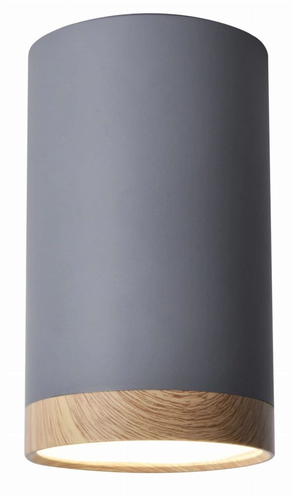 Candellux TUBA plafoniera LED 9W 650lm grigio legno