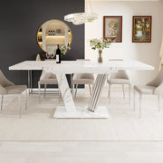Tavolo allungabile in marmo - Xylo - 120-160x80x76 cm - Pi¨¨tement a farfalla