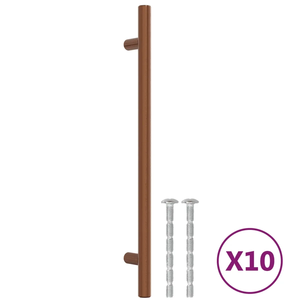 Maniglie per Mobili 10 pz Bronzo 192 mm in Acciaio Inoxcod mxl 109024