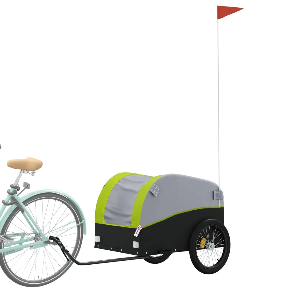 Rimorchio da Bici Nero e Verde 45 kg in Ferro CFW2897564