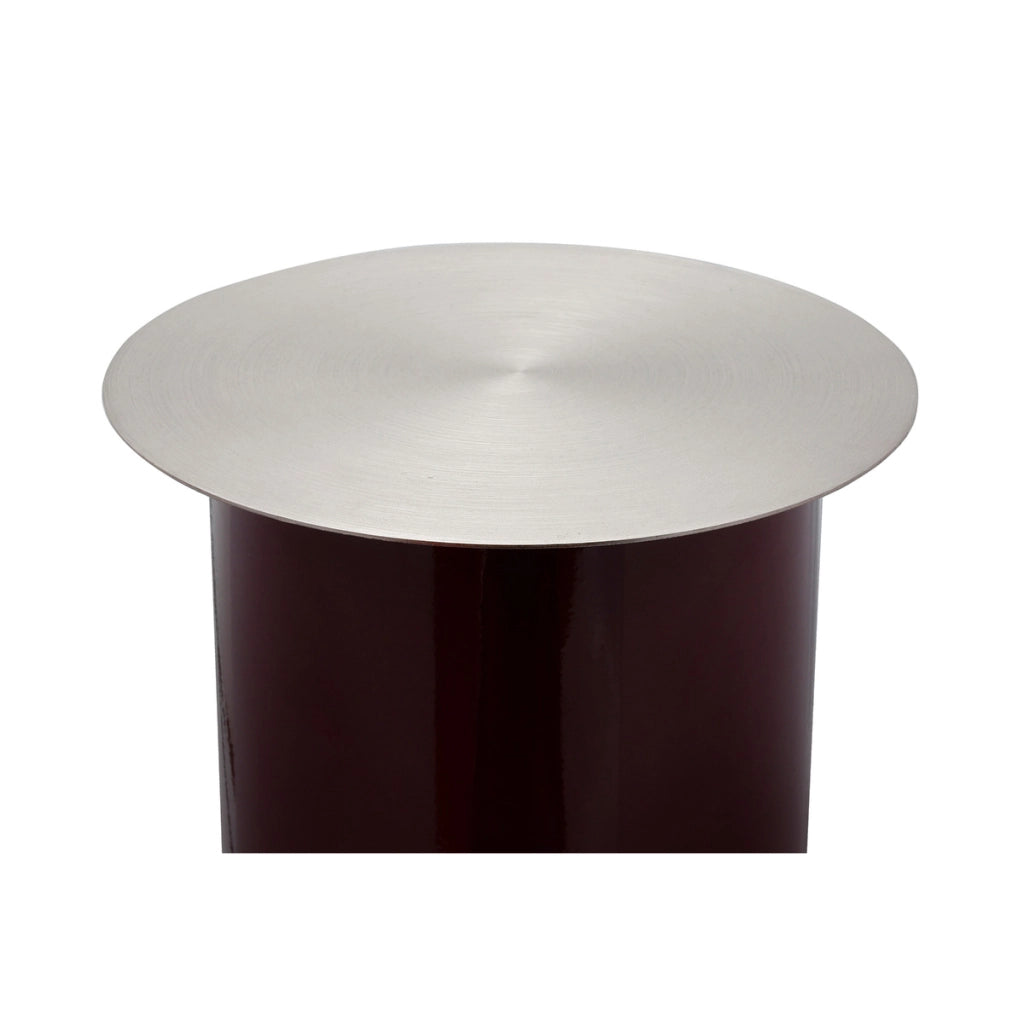 Portacandele da terra Art Deco Prugna e Argento