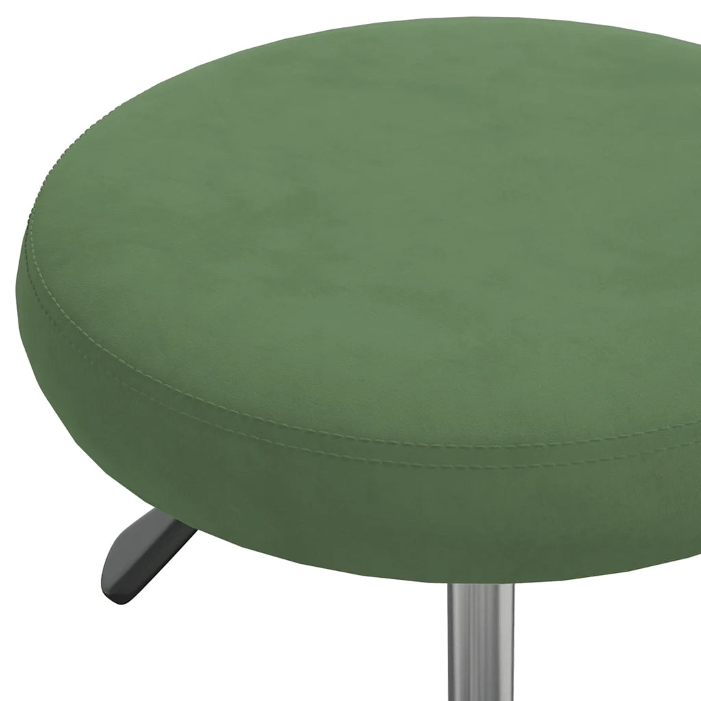 Sgabello da Massaggio in Velluto Verde Scuro CFW3812662