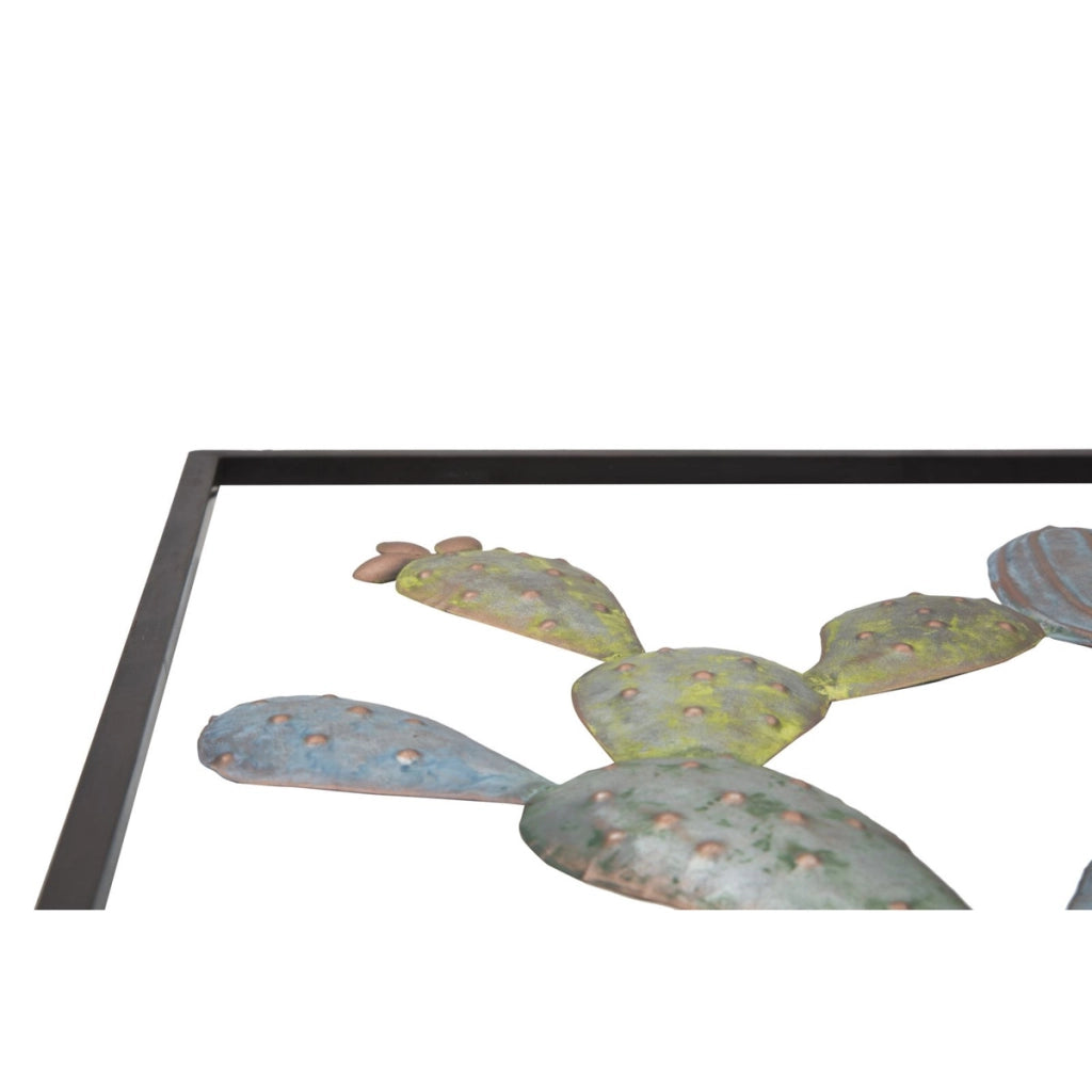Decorazione in Metallo 3D Cactus 4, Verde, Metallo, 50x1,3x50 cm