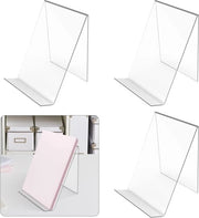 Scaffale per libri 3 pezzi - acrilico trasparente - per libri album fotografici libri per bambini opere d'arte cd