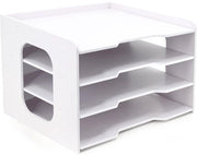 Organizzatore di cartelloni per scrapbook, 12 x 12 - 4 strati, archivio per scrivania, contenitore per cartelloni, cartelloniere, 12 x 12 pollici, ripiegabile e stivabile