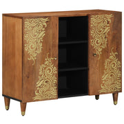 Sideboard 90x33x75 cm in legno massello di mango