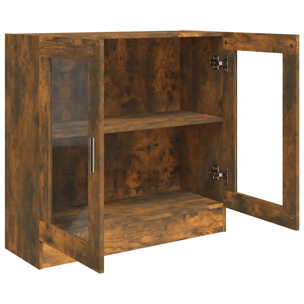 Mobile Vetrina Rovere Fumo 82,5x30,5x80 cm Legno Multistrato 815615