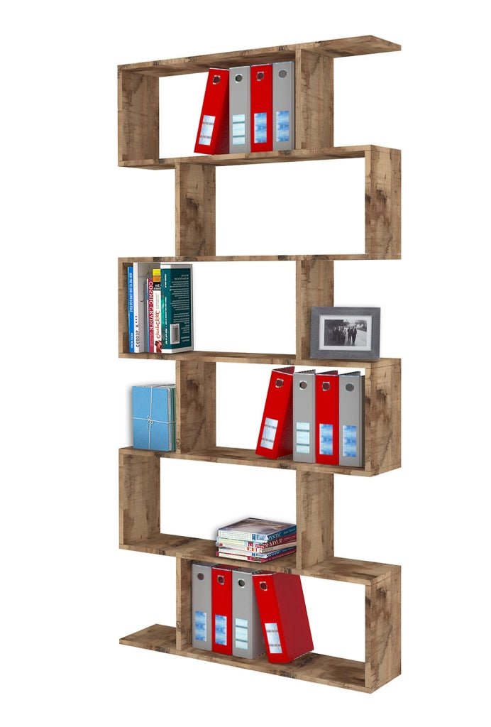 Libreria Moderana 80x24,6x191,8 cm Calli Acero Pereira
