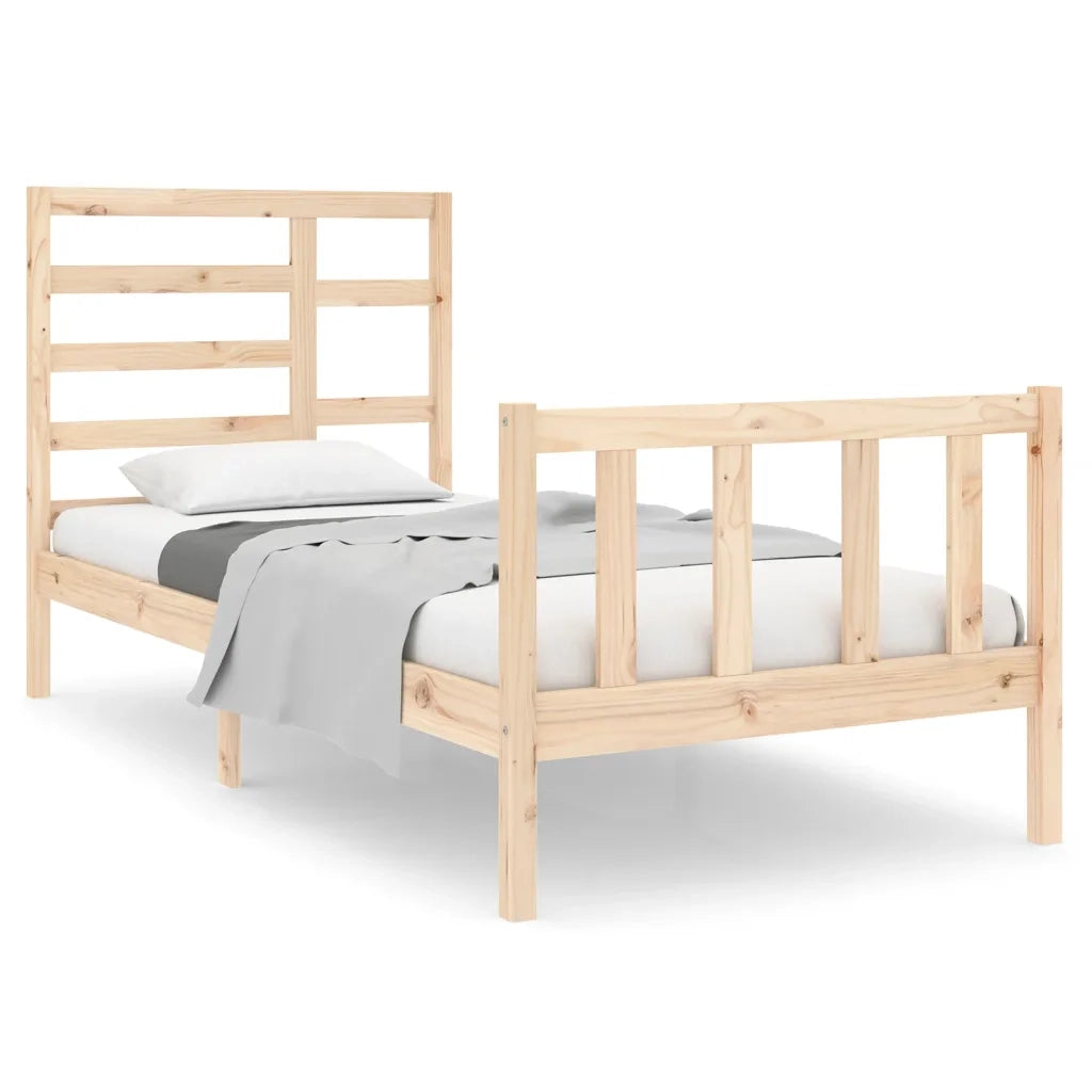 Giroletto-Struttura Letto in Legno Massello 75x190 cm Small Single 587827