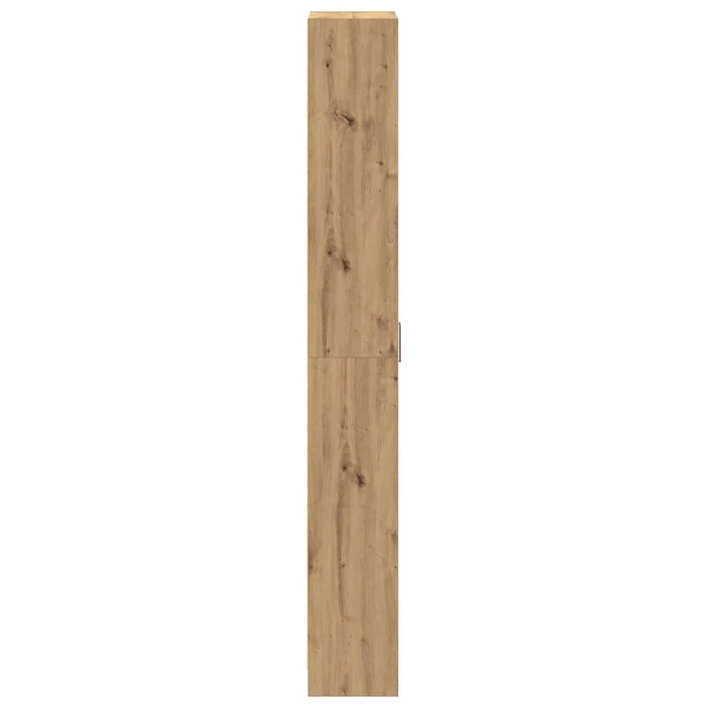Mobile contenitore moderno in legno composito 55 x 25 x 189 cm design elegante in legno di rovere lavorato a mano 02_0055922