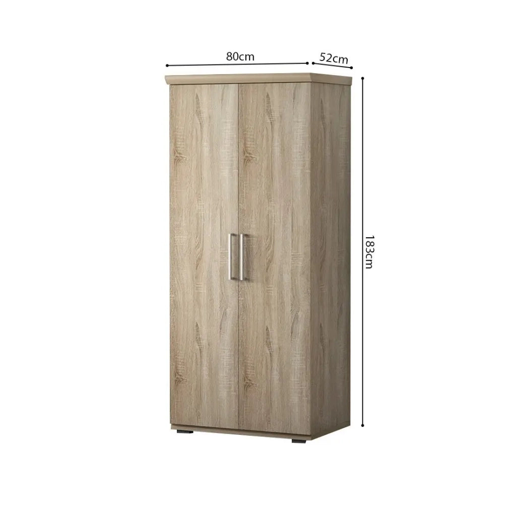 Armadio a 2 ante con appendiabiti TOM – Rovere sonoma