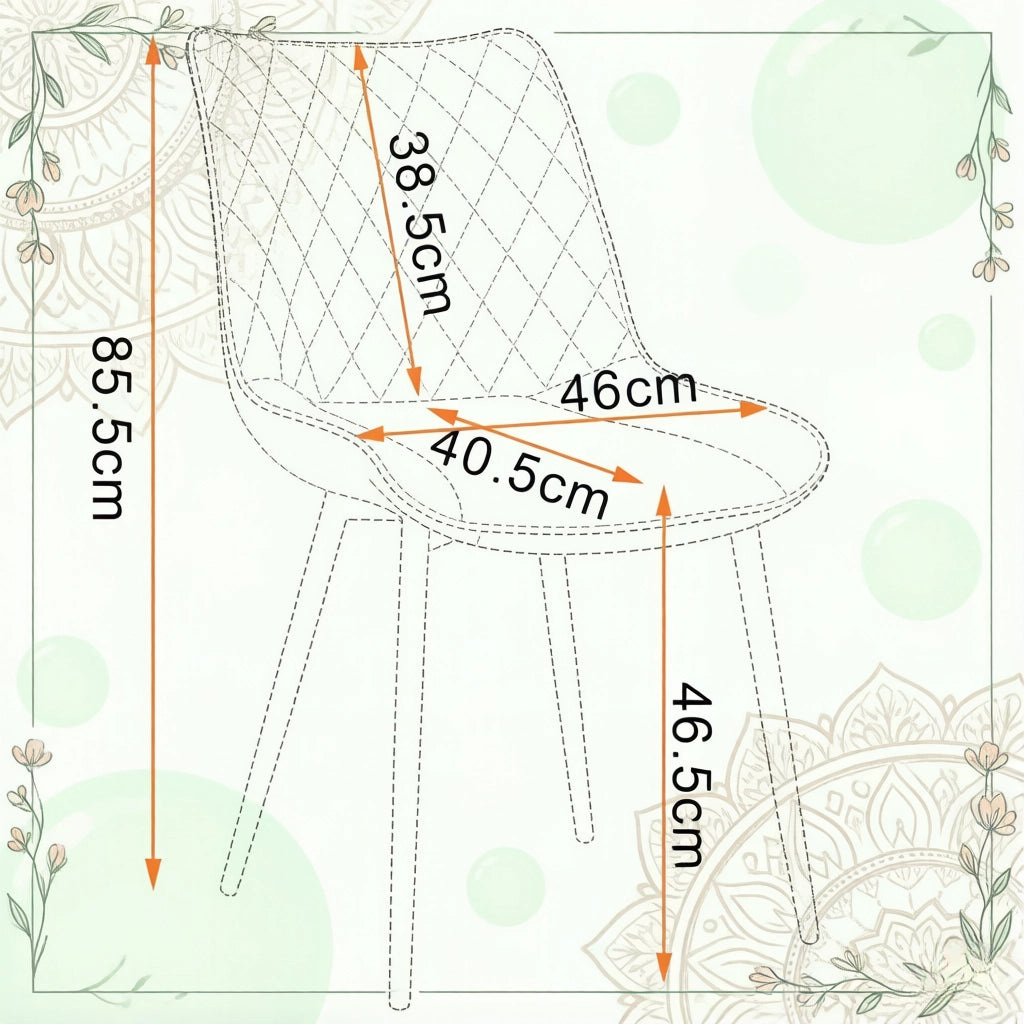 SEDIA da pranzo Set 2 pezzi 85,5 cm Pelle sintetica Marrone