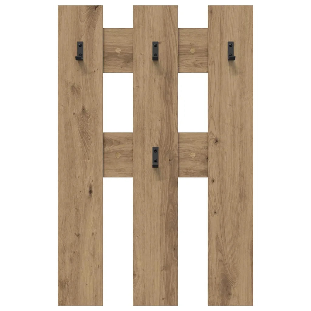 Appendiabiti a muro A parete Rovere artigianale 65 x 3 x 100 cm 874506