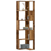 vidaXL Libreria Angolare 5Ripiani Legno Vecchio 50x50x179 cm Legno