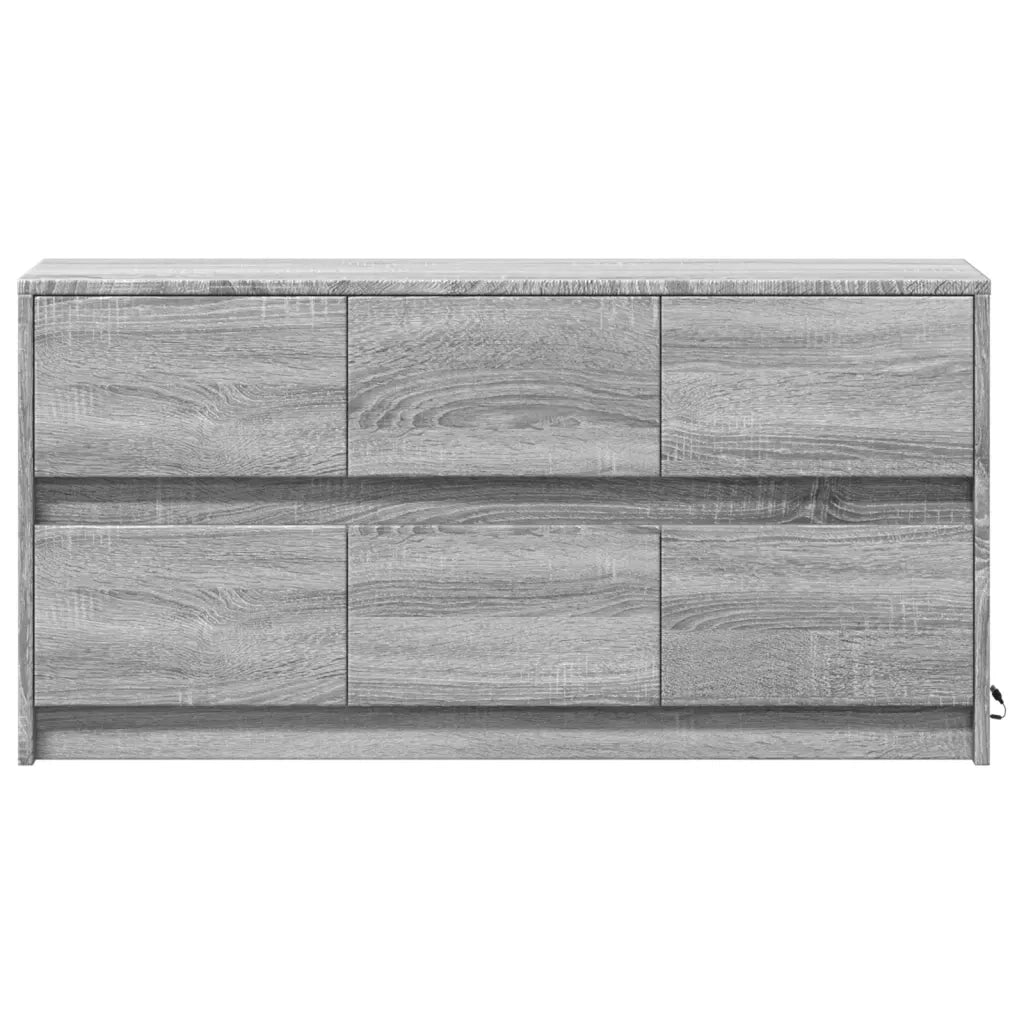 Mobile Porta TV con LED Grigio Sonoma 100x34x50cm in Truciolato 852220
