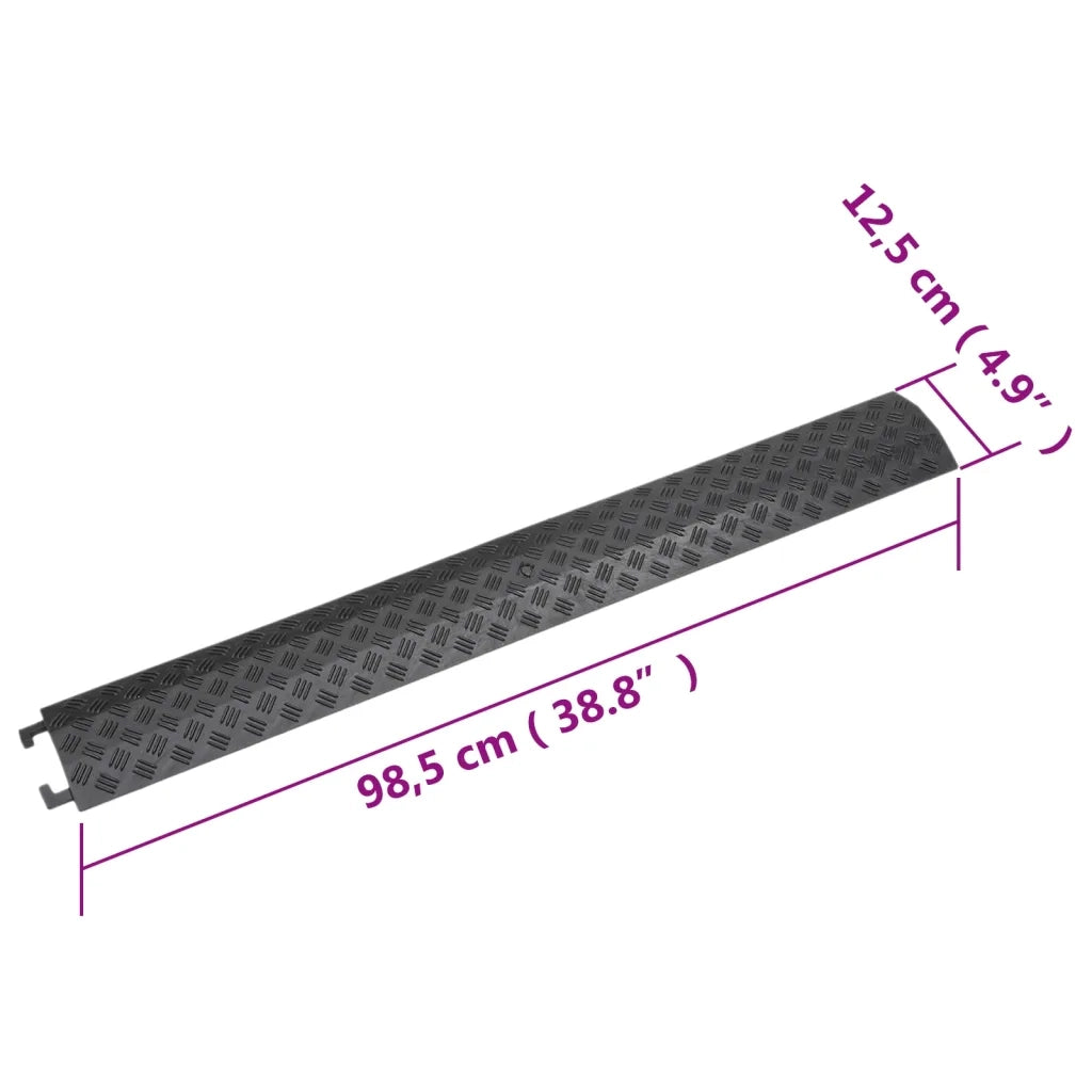 Rampe di Protezione Cavi 2pz 98,5 cm Nero 153107