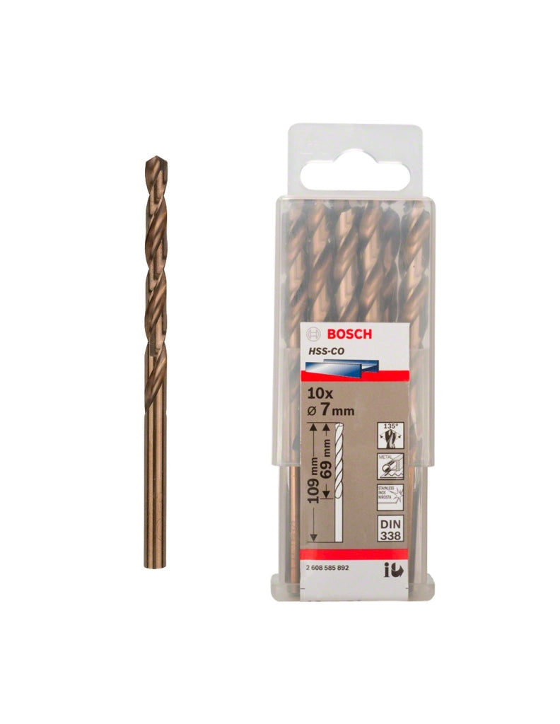 Set di 10 punte per metallo HSS-Co Ø 7 x 109 mm BOSCH (2 608 585 892)