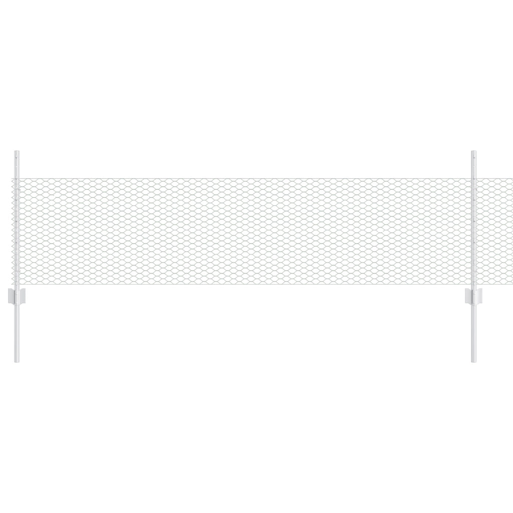 Paletti per Recinzione 11 pz U-Channel 60 cm Acciaio Zincato