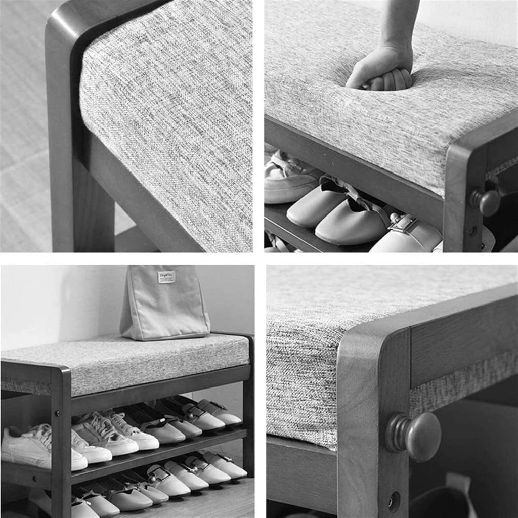 scarpiera Scarpiera per la casa Scarpiera Scarpiera in Legno Scarpiera per Uso Domestico con Cuscino per Sedile Scatola per Scarpe da Ingresso per Soggiorno (Dimensioni : Large)