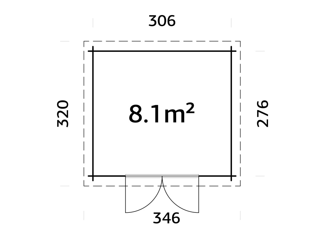Casetta in legno impregnato Lola A 322x292 cm