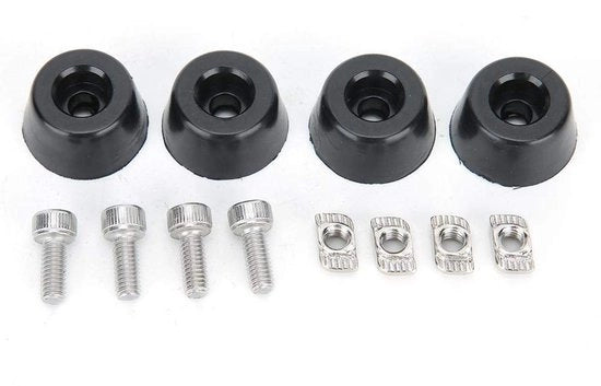 Accessori per Stampante 3D - Pieghe Anti-Vibrazioni a Gomma per Piedi - Adatto per Prusa i3 MK3/MK3S - Duraturo - Inclusi Viti M4 - Installazione Facile - Componenti per Stampante 3D